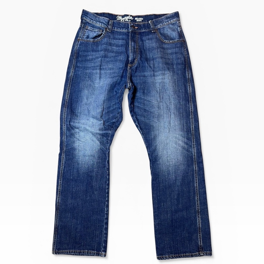 Wrangler Retro Relaxed Bootcut Mens Jeans Medium Wash 36x32 Western‎ Rodeo